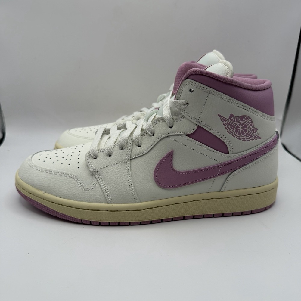 Nike Air Jordan 1 Mid‎ Sail-Orchid Purple-Muslin BQ6472-162 Women's Size 11 New